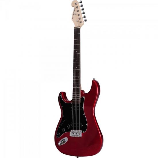 Guitarra GIANNINI Strato Canhota 2H G-102 Vermelha por 0,00 à vista no boleto/pix ou parcele em até 1x sem juros. Compre na loja Mundomax!