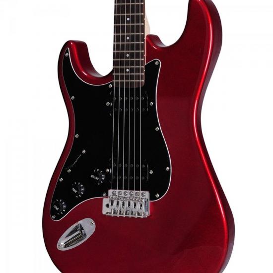 Guitarra GIANNINI Strato Canhota 2H G-102 Vermelha por 0,00 à vista no boleto/pix ou parcele em até 1x sem juros. Compre na loja Mundomax!