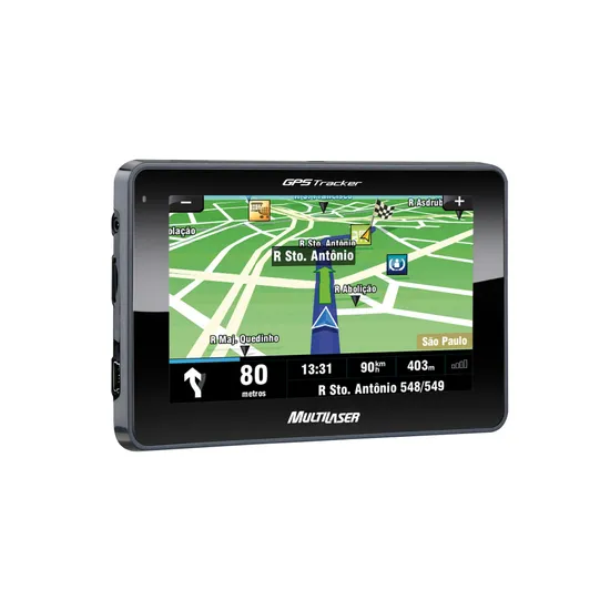 Navegador GPS com Leitor de USB/SD 4.3\" Slim GP 011 Preto MULTILASER (50481)