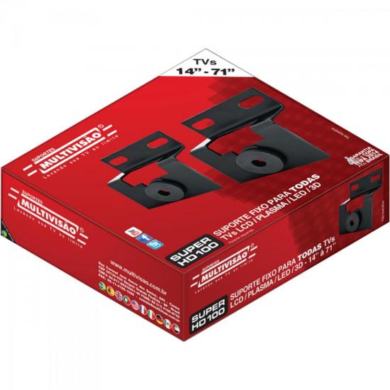 Suporte Fixo TV 14\" a 71\" HD100 MULTIVISÃO por 0,00 à vista no boleto/pix ou parcele em até 1x sem juros. Compre na loja Mundomax!
