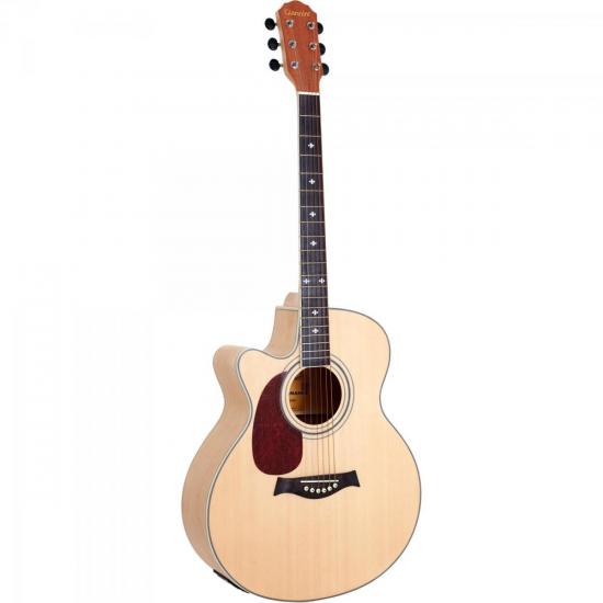 Violão GIANNINI Canhoto Elétrico Jumbo Aço Natural GF-4 LH por 0,00 à vista no boleto/pix ou parcele em até 1x sem juros. Compre na loja Mundomax!