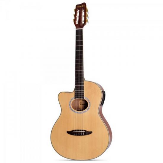 Violão GIANNINI Canhoto Elétrico Nylon Natural GWNFL-08 por 0,00 à vista no boleto/pix ou parcele em até 1x sem juros. Compre na loja Mundomax!