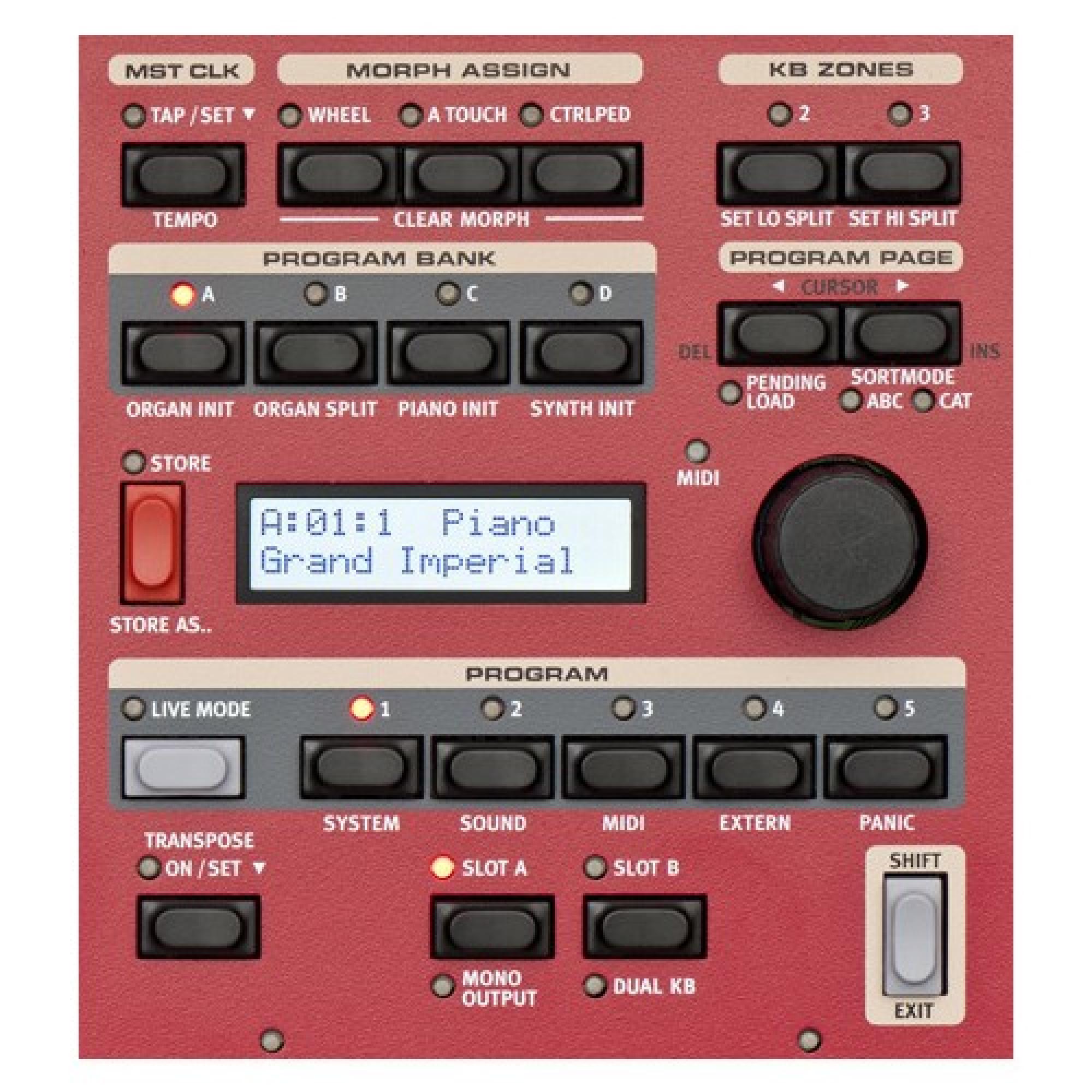 Teclado Stage NORD 2 HA76 Vermelho Mundomax