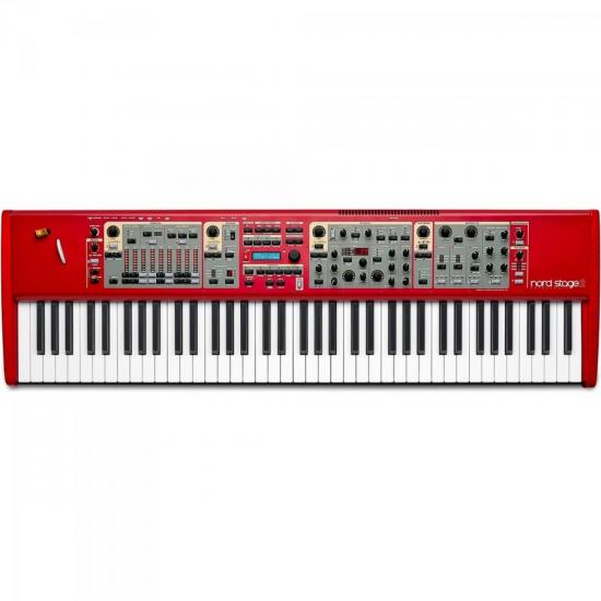 Teclado Stage NORD 2 HA76 Vermelho por 0,00 à vista no boleto/pix ou parcele em até 1x sem juros. Compre na loja Mundomax!