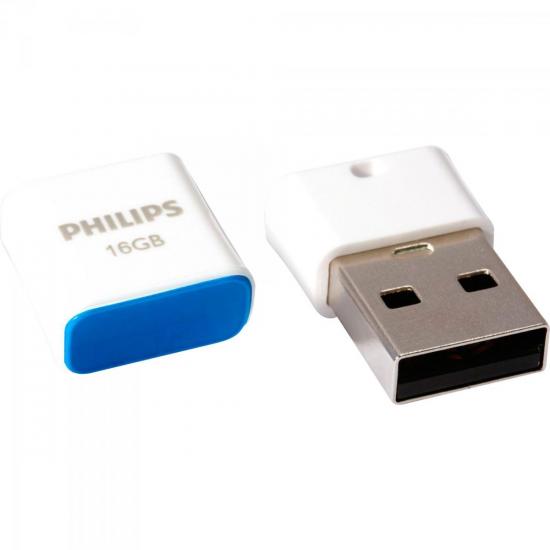 Pen Drive 16GB Pico Azul PHILIPS por 0,00 à vista no boleto/pix ou parcele em até 1x sem juros. Compre na loja Mundomax!