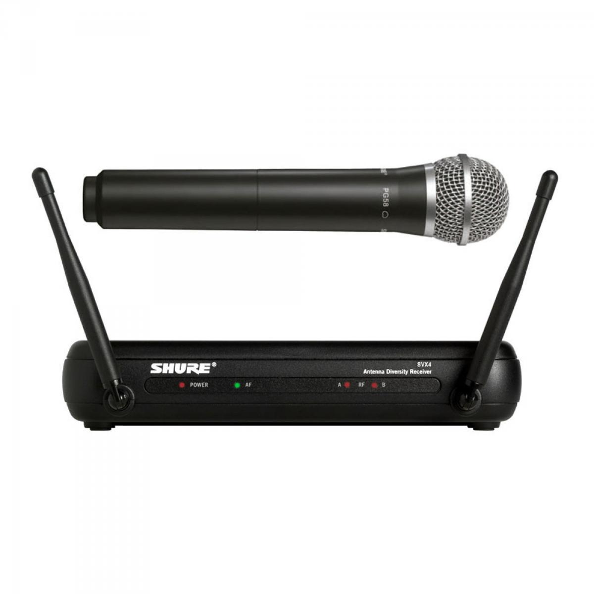 Microfone Sistema Sem Fio SVX24BR PG58 SHURE - Mundomax