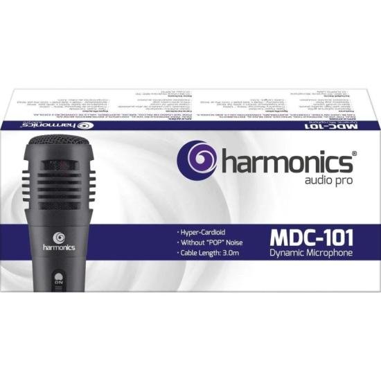 Microfone Harmonics MDC101 Dinâmico Supercardióide Preto por 24,62 à vista no boleto/pix ou parcele em até 1x sem juros. Compre na loja Harmonics!