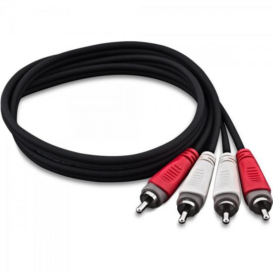 Cabo de Áudio e Vídeo Linha Player 2RCA2 1,2 Metros Preto HAYONIK por 0,00 à vista no boleto/pix ou parcele em até 1x sem juros. Compre na loja Mundomax!
