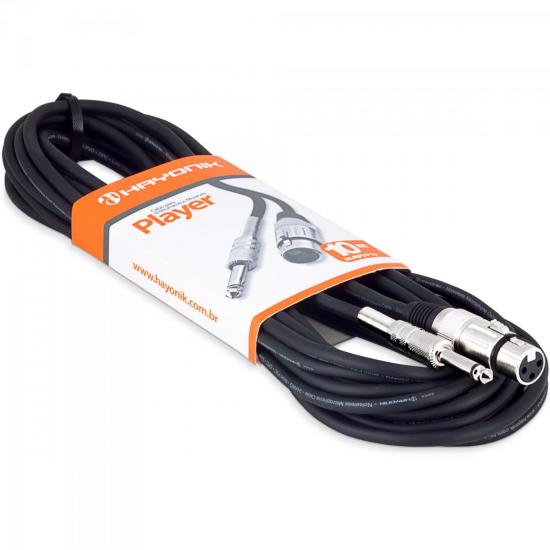 Cabo para Microfone Hayonik Player XLR(F) X P10 10m Preto por 52,99 à vista no boleto/pix ou parcele em até 2x sem juros. Compre na loja Mundomax!