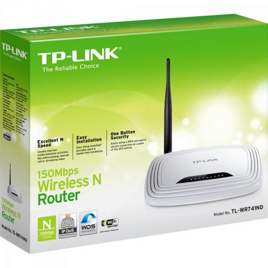 Roteador Wireless TL-WR741ND 150Mbps TP-LINK por 0,00 à vista no boleto/pix ou parcele em até 1x sem juros. Compre na loja Mundomax!