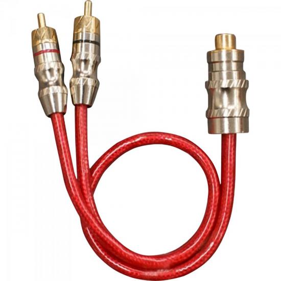 Cabo RCA 2 Machos + 1 Fêmea 38cm Vermelho STETSOM por 0,00 à vista no boleto/pix ou parcele em até 1x sem juros. Compre na loja Mundomax!