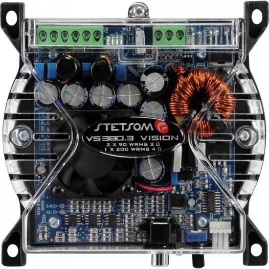 Módulo 380W 2 Ohms VISION VS380.3 STETSOM por 0,00 à vista no boleto/pix ou parcele em até 1x sem juros. Compre na loja Mundomax!