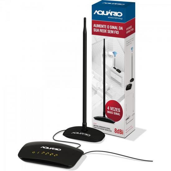 Antena Omnidirecional Interna 8dBi com Base MM-2480 AQUÁRIO por 0,00 à vista no boleto/pix ou parcele em até 1x sem juros. Compre na loja Mundomax!