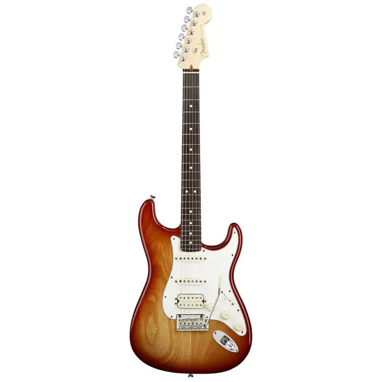 Guitarra FENDER Stratocaster American Standard Ash HSS Sienna Sunburst Com Case <br/> (51476)