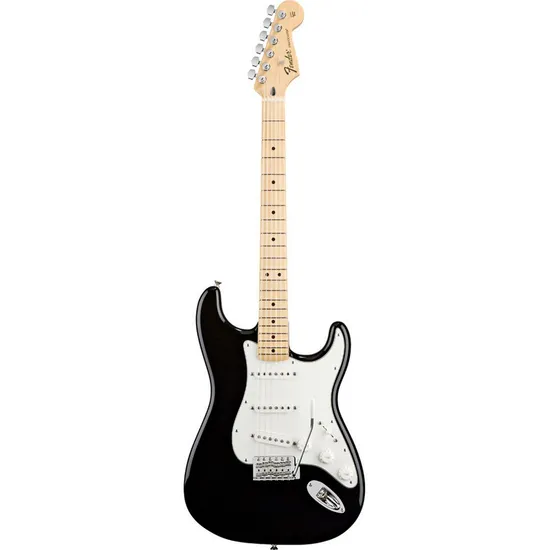 Guitarra FENDER Stratocaster Standard Maple Preta por 0,00 à vista no boleto/pix ou parcele em até 1x sem juros. Compre na loja Mundomax!