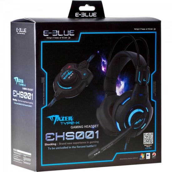 Headset Gamer Mazer Type-X Preto E-BLUE por 0,00 à vista no boleto/pix ou parcele em até 1x sem juros. Compre na loja Mundomax!