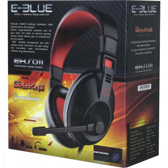 Headset Gamer CONQUEROR I Preto/Vermelho E-BLUE por 0,00 à vista no boleto/pix ou parcele em até 1x sem juros. Compre na loja Mundomax!
