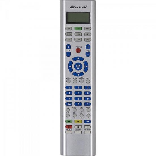 Controle Remoto UNIVERSAL 8 em 1 URC-301 Prata FORTREK por 0,00 à vista no boleto/pix ou parcele em até 1x sem juros. Compre na loja Mundomax!