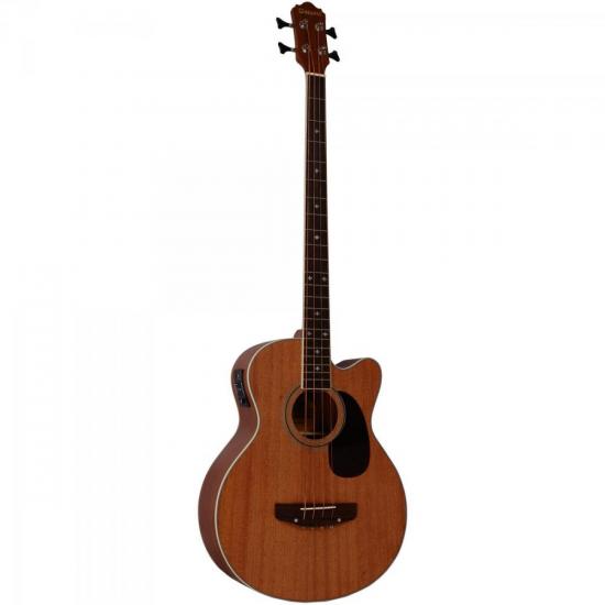 Baixolão GIANNINI Eletroacústico GBA 4 Cordas Marrom por 0,00 à vista no boleto/pix ou parcele em até 1x sem juros. Compre na loja Mundomax!