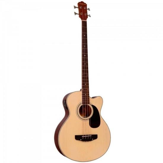 Baixolão GIANNINI Eletroacústico 4 Cordas GBA Natural por 0,00 à vista no boleto/pix ou parcele em até 1x sem juros. Compre na loja Mundomax!