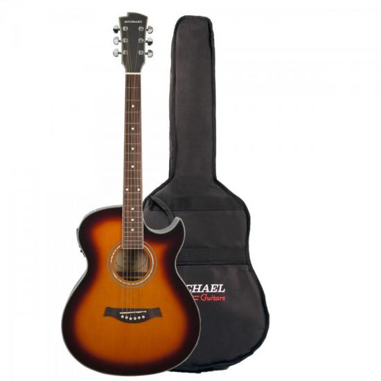 Violão MICHAEL Elétrico Florentine VM550DT Sunburst por 0,00 à vista no boleto/pix ou parcele em até 1x sem juros. Compre na loja Mundomax!