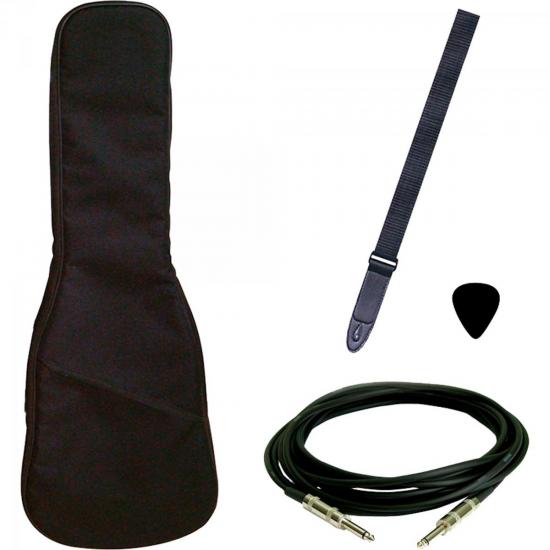 Guitarra SHELTER Classic Califórnia Standard STD15 Preta por 0,00 à vista no boleto/pix ou parcele em até 1x sem juros. Compre na loja Mundomax!