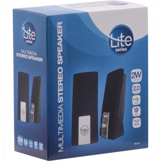 Caixa Multimídia 2.0 2W RMS SK-101 Preto LITE por 0,00 à vista no boleto/pix ou parcele em até 1x sem juros. Compre na loja Mundomax!