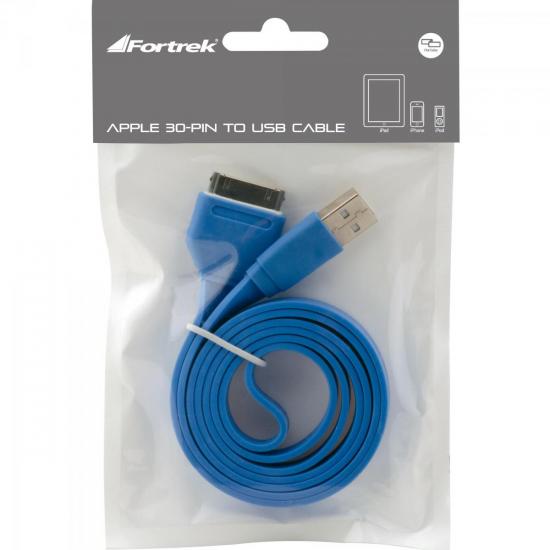Cabo para Apple Flat 30 Pinos X USB 1 Metro UAF-401BL Azul FORTREK por 0,00 à vista no boleto/pix ou parcele em até 1x sem juros. Compre na loja Mundomax!