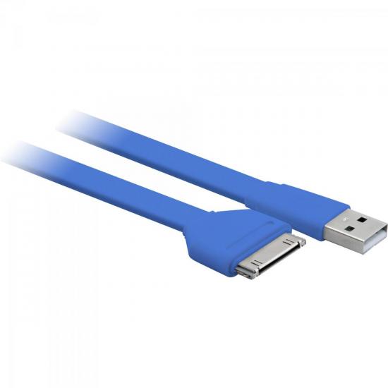 Cabo para Apple Flat 30 Pinos X USB 1 Metro UAF-401BL Azul FORTREK por 0,00 à vista no boleto/pix ou parcele em até 1x sem juros. Compre na loja Mundomax!