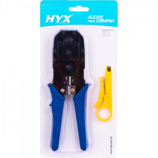 Alicate Para Crimpar RJ45/RJ12/RJ11 ALC01 Azul HYX por 33,99 à vista no boleto/pix ou parcele em até 1x sem juros. Compre na loja Mundomax!