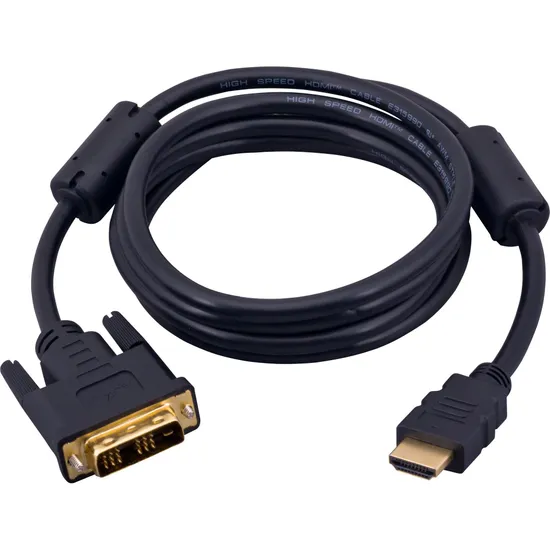 Cabo HDMI X DVI-D Single Link HMD-201 1,8m Fortrek por 37,00 à vista no boleto/pix ou parcele em até 1x sem juros. Compre na loja Mundomax!