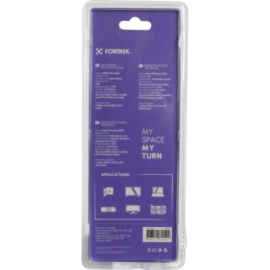 Cabo HDMI X DVI-D Single Link HMD-201 1,8m Fortrek por 38,00 à vista no boleto/pix ou parcele em até 1x sem juros. Compre na loja Mundomax!