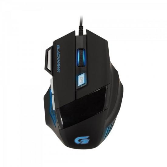 Mouse Gamer BLACK HAWK OM-703 Preto/Azul FORTREK por 37,90 à vista no boleto/pix ou parcele em até 1x sem juros. Compre na loja Mundomax!