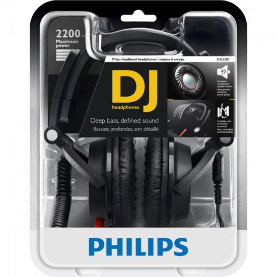 Fone de Ouvido DJ SHL3300/00 Preto PHILIPS por 0,00 à vista no boleto/pix ou parcele em até 1x sem juros. Compre na loja Mundomax!