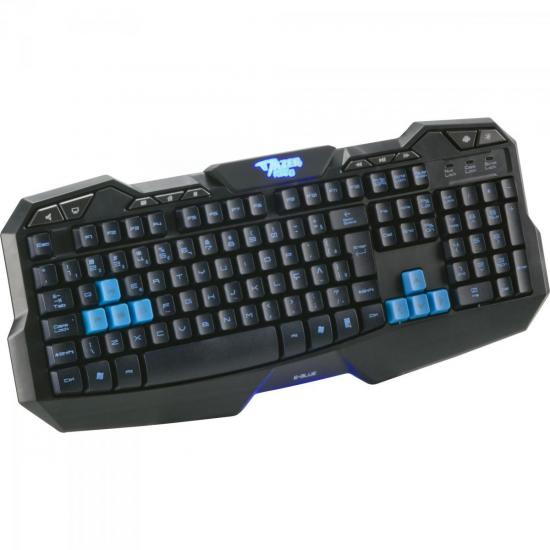 Teclado Gamer USB MAZER TYPE-G Preto/Azul E-BLUE por 0,00 à vista no boleto/pix ou parcele em até 1x sem juros. Compre na loja Mundomax!