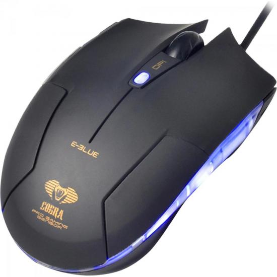 Mouse Gamer USB 1600DPI Cobra Type-M Preto E-BLUE por 0,00 à vista no boleto/pix ou parcele em até 1x sem juros. Compre na loja Mundomax!