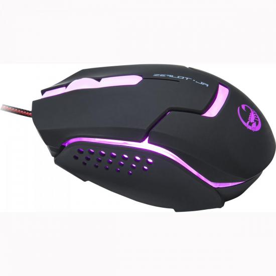 Mouse Gamer USB 4000DPI Zealot Jr TEAM SCORPION por 0,00 à vista no boleto/pix ou parcele em até 1x sem juros. Compre na loja Mundomax!