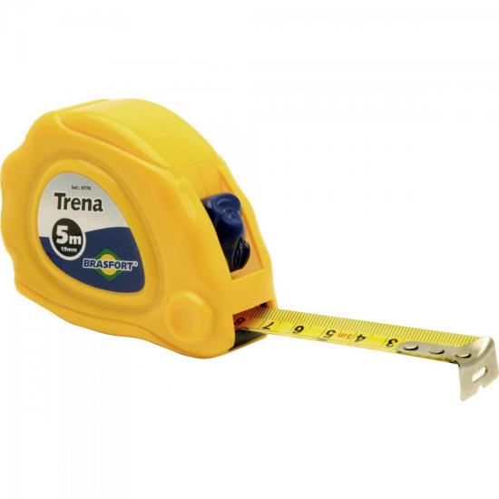 Trena com Trava 5m x 19mm Color Amarelo BRASFORT por 0,00 à vista no boleto/pix ou parcele em até 1x sem juros. Compre na loja Mundomax!