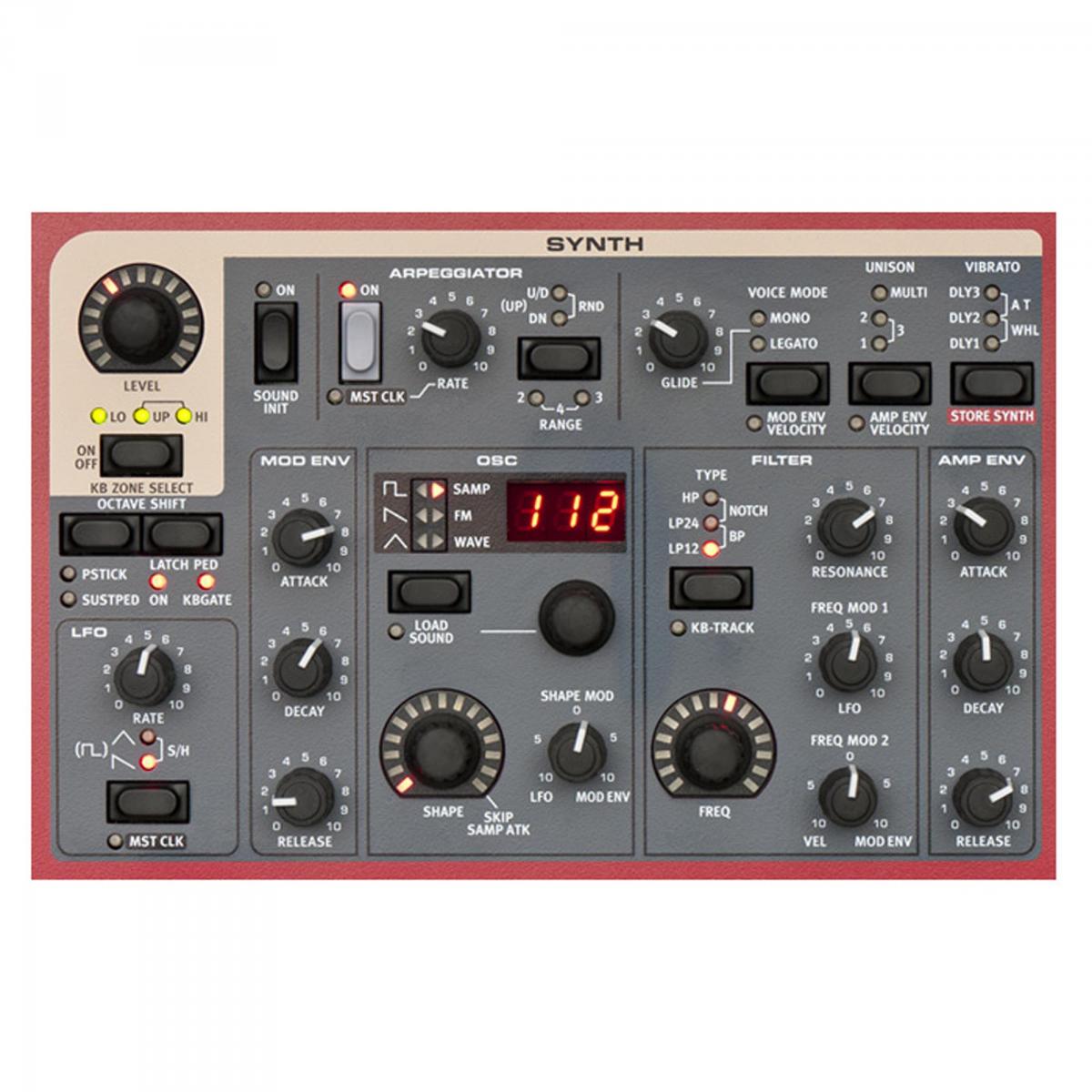 Teclado NORD STAGE 2 SW73 Vermelho - Mundomax