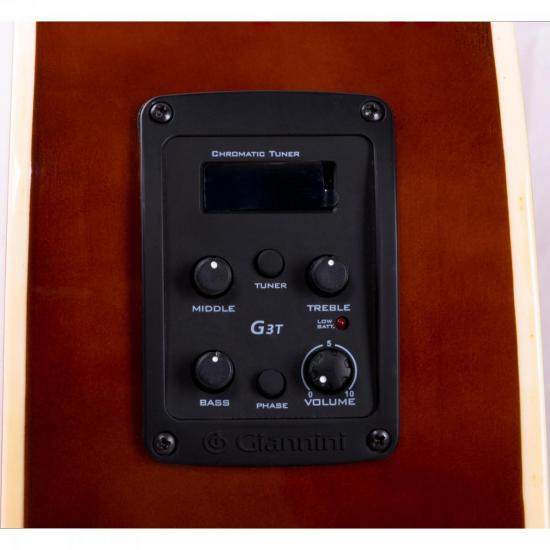 Violão GIANNINI Eletroacústico Folk Cutaway Aço GF-1R CEQ Natural por 0,00 à vista no boleto/pix ou parcele em até 1x sem juros. Compre na loja Mundomax!