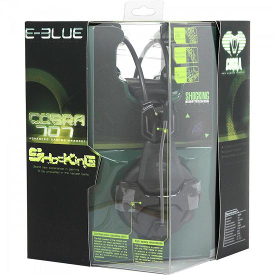 Fone Headset Gamer Cobra 707 Preto E-BLUE por 0,00 à vista no boleto/pix ou parcele em até 1x sem juros. Compre na loja Mundomax!