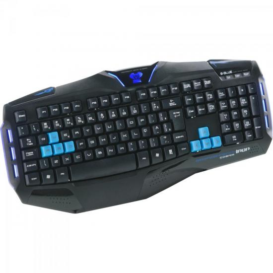 Teclado + Mouse Gamer Reinforcement Iron Preto/Azul E-BLUE por 0,00 à vista no boleto/pix ou parcele em até 1x sem juros. Compre na loja Mundomax!