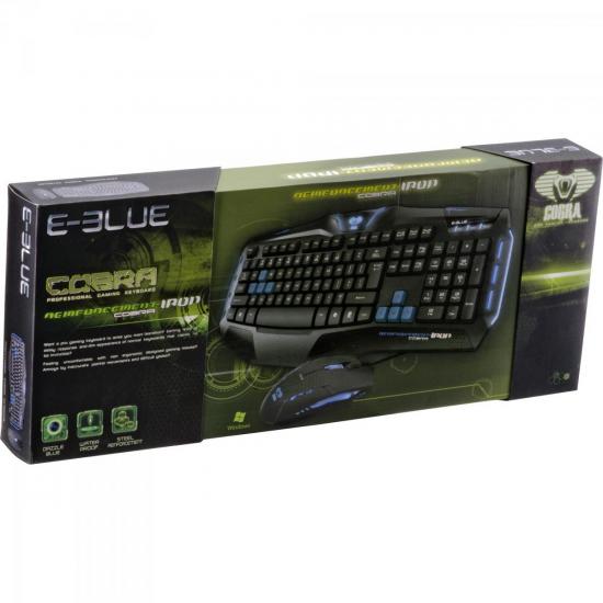 Teclado + Mouse Gamer Reinforcement Iron Preto/Azul E-BLUE por 0,00 à vista no boleto/pix ou parcele em até 1x sem juros. Compre na loja Mundomax!