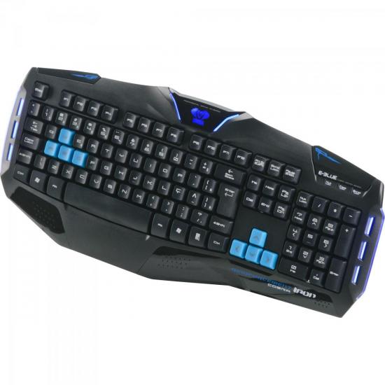 Teclado + Mouse Gamer Reinforcement Iron Preto/Azul E-BLUE por 0,00 à vista no boleto/pix ou parcele em até 1x sem juros. Compre na loja Mundomax!