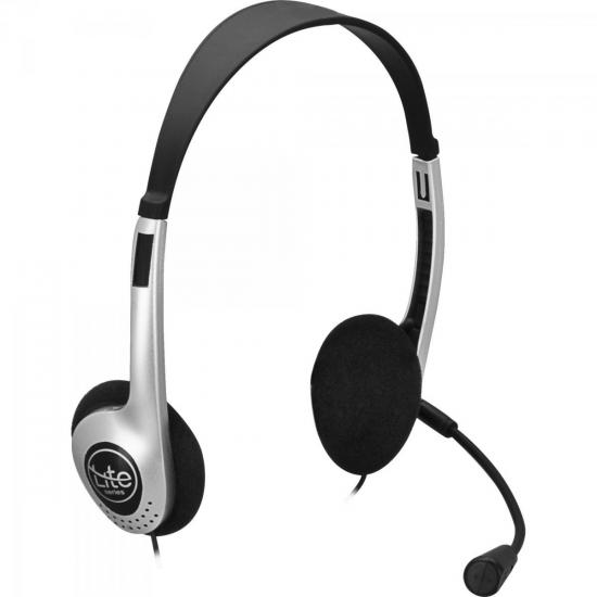 Fone Multimídia HB-101 Prata e Preto LITE por 0,00 à vista no boleto/pix ou parcele em até 1x sem juros. Compre na loja Mundomax!