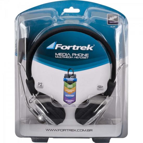 Fone Multimídia HS-307 Preto FORTREK por 0,00 à vista no boleto/pix ou parcele em até 1x sem juros. Compre na loja Mundomax!