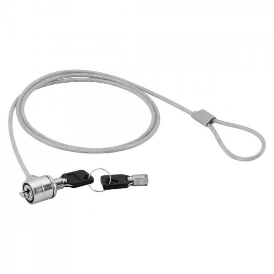 Trava para Notebook com Chave 1,8m NSL-101 Prata FORTREK por 0,00 à vista no boleto/pix ou parcele em até 1x sem juros. Compre na loja Mundomax!