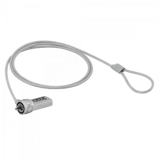 Trava para Notebook com Segredo 1,5m NSL-201 Prata FORTREK por 0,00 à vista no boleto/pix ou parcele em até 1x sem juros. Compre na loja Mundomax!