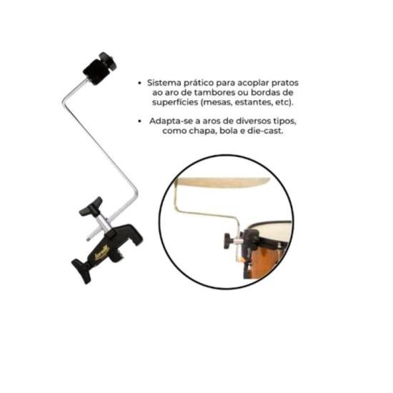 Multi Clamp com Haste Para Prato TA-412 Prata TORELLI por 199,00 à vista no boleto/pix ou parcele em até 7x sem juros. Compre na loja Mundomax!