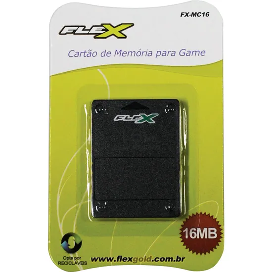 Cartão de Memória Playstation2 16MB Preto FXMC16 FLEX por 29,90 à vista no boleto/pix ou parcele em até 1x sem juros. Compre na loja Mundomax!